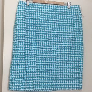 Talbots Houndstooth Pencil Skirt